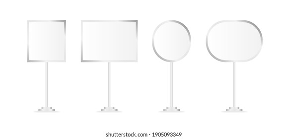 Stand signage with blank screen. Advertising signage