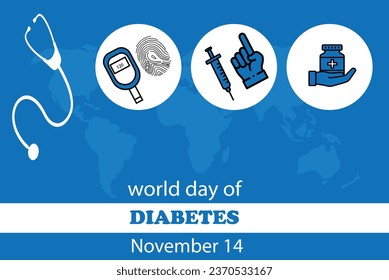 Stand Strong Against Diabetes with Our World Diabetes Day Vector Art! 