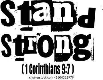 Stand strong Elegant Bible Verse Typography Template 