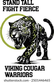 Párate alto, lucha contra feroces guerreros Viking Cougar