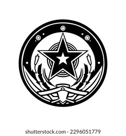 Stand tall with our strong and proud army logo design. This bold illustration is perfect for military and patriotic brands.