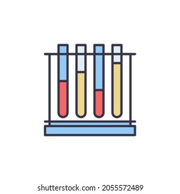 Stand with Test-Tubes vector concept modern icon or design element