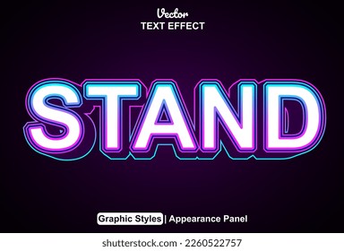 efecto de texto de pie con estilo gráfico y modificable.