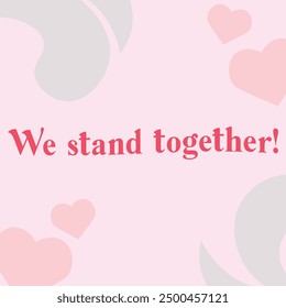 "STAND TOGETHER" perfect for stickers, merchandise and apparel designs. This Typography design offers high-quality, eye-catching typography, easy to use and scalable. Perfect for your design needs. 