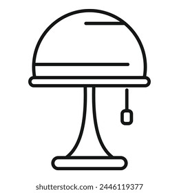 Vektorgrafik der Umrisslinie des Standfackels. Lampenständer. Entspannen Dekor Energie dekorativ