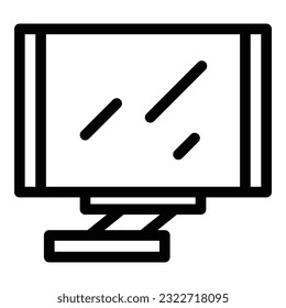 Stand tv icon outline vector. Mount bracket. Monitor television