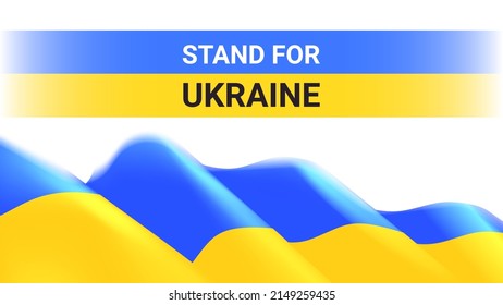 stand for Ukraine banner pray for Ukraine peace stop war concept
