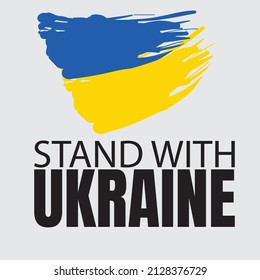Stand with Ukraine banner. Stop War campaign