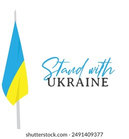 Stand with ukraine banner template. Ukraine independence day celebrations.