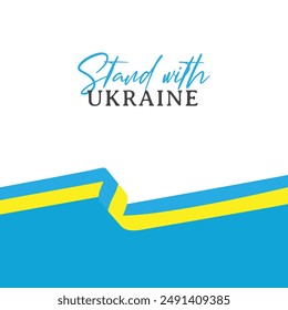 Stand with ukraine banner template. Ukraine independence day celebrations.