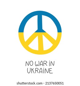 Stand with Ukraine concept vector illustration. Peace and Love. No war. Vector illustration.