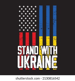 Stand With Ukraine design vector