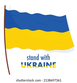 Stehe mit ukrainischem Illustrationsplakat, Vektorgrafik
