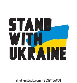 Stand With Ukraine. Save Ukraine from Russia. Vector image. 