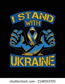 
I Stand With Ukraine t-shirt design.

You'll Get One EPS As An Editable Source File.