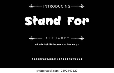 Stand For Vector Illustration Playful Handmade Typography. Font For Kids And Games