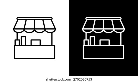 Stand White Icon Set Design