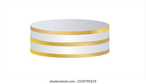 stand White matte round podium, winner platform or product display from different angles. White round stage, exhibition stand isolated on transparent background, 3d vector. 3D Illustration color 