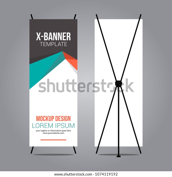 Stand Xbanner Mockup Abstract Design Template Stock Vector (Royalty ...