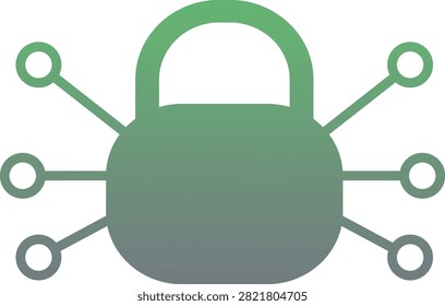Standalone Connected Padlock and Data Transmit Core Symbol