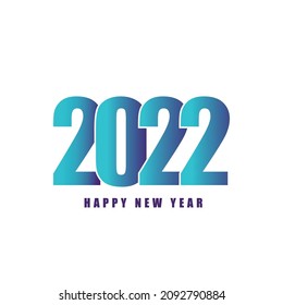 Estándar 2022. Ilustración vectorial Resumen arte feliz año nuevo 2022