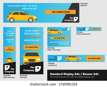 Standard Banner Ads / Display Ads / Digital Ads Sizes