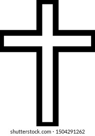 Standard black cross symbol isolated on a white background - Eps 10 vector and illustration