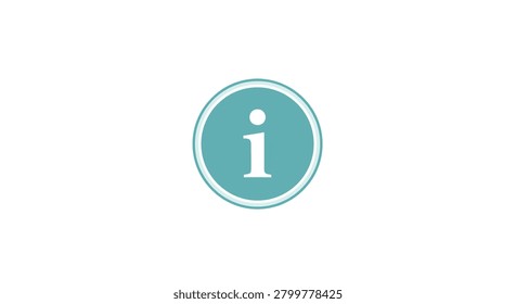 Standard blue info button for customer support, help centers, and user interfaces. Enhances user experience by signaling available assistance, guidelines, or additional data points.