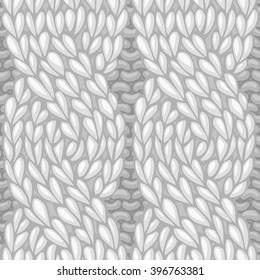 Standard cable stitch, rope cable. Six-Stitch cable (C6F), left-twisting. Vector high detailed stitches. Boundless background can be used for web page backgrounds, wallpapers, wrapping papers.
