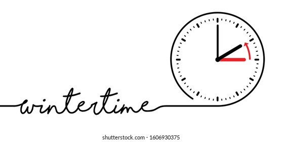 Standard clocks summer time  or winter time. Fun vector clock switch icon or sign. Clock return to two or  three hours for summertime or wintertime