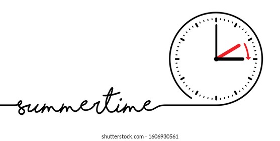 Standard clocks summer time  or winter time. Vector clock switch or  Change time. Clock return to two or  three hours for summertime or wintertime. Daylight saving time. Forwards.