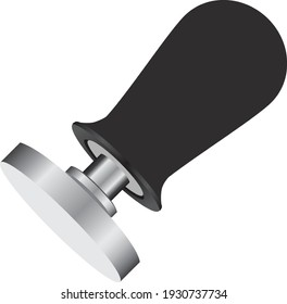 Standard coffee machine tamper for compaction of ground coffee