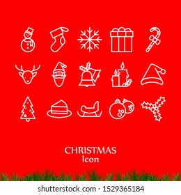 Standard collection of Christmas icons - vector