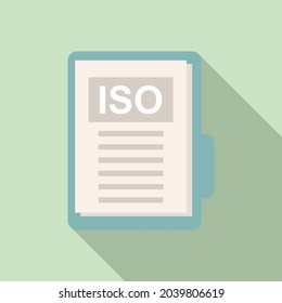Standard compliance icon flat vector. Policy quality. Regulatory iso