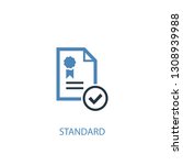 standard concept 2 colored icon. Simple blue element illustration. standard concept symbol design. Can be used for web and mobile UI/UX