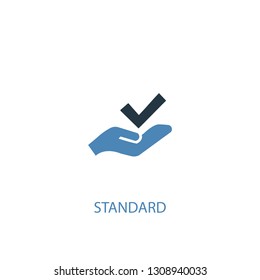 standard concept 2 colored icon. Simple blue element illustration. standard concept symbol design. Can be used for web and mobile UI/UX