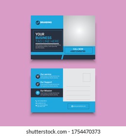 Standard Corporate postcard design vector corporate business postcard business postcard templates postcard size template