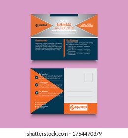 Standard Corporate postcard design vector corporate business postcard business postcard templates postcard size template