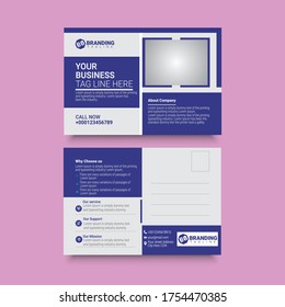 Standard Corporate postcard design vector corporate business postcard business postcard templates postcard size template