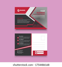 Standard Corporate postcard design vector corporate business postcard business postcard templates postcard size template