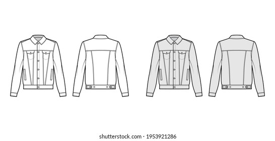 261 Denim jacket mockup Stock Vectors, Images & Vector Art | Shutterstock