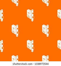 Standard door lock pattern vector orange for any web design best