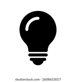 Standard electric light bulb icon, currently unlit symbol