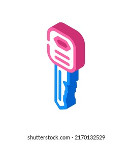standard english key isometric icon vector. standard english key sign. isolated symbol illustration