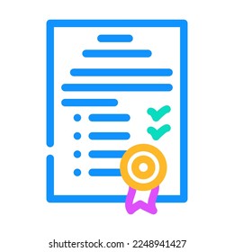 standard esg color icon vector. standard esg sign. isolated symbol illustration