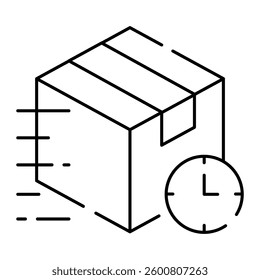 Standard and express shipping, Fast delivery, Reliable logistics, Flexible shipping options. Vector Editable Stroke Icon.