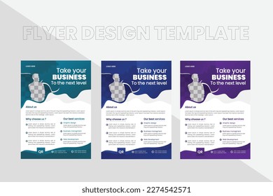 Empresa estándar o extendida Creativo profesional a4, diseño de plantillas de volante, volante de negocios, plantilla de diseño de folleto de negocios, elemento de forma Resumen orgánico.