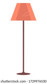 Standard- oder Bodenlampe, Torchiere isoliert auf weiß. Moderne Blitzgeräte, Hausdekoration, Hausdekoration. Lampenschirm oder Scheinwerfer