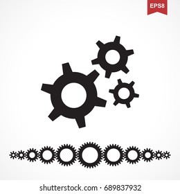 Standard Gear Or Cog Wheel Vector Icon. Machine, Technology, Equipment, Engine, Mechanism Sign. Idea, Settings, Development Progress Symbol Isolated
