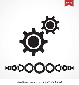 Standard Gear Or Cog Wheel Vector Icon. Machine, Technology, Equipment, Engine, Mechanism Sign. Idea, Settings, Development Progress Symbol Isolated
